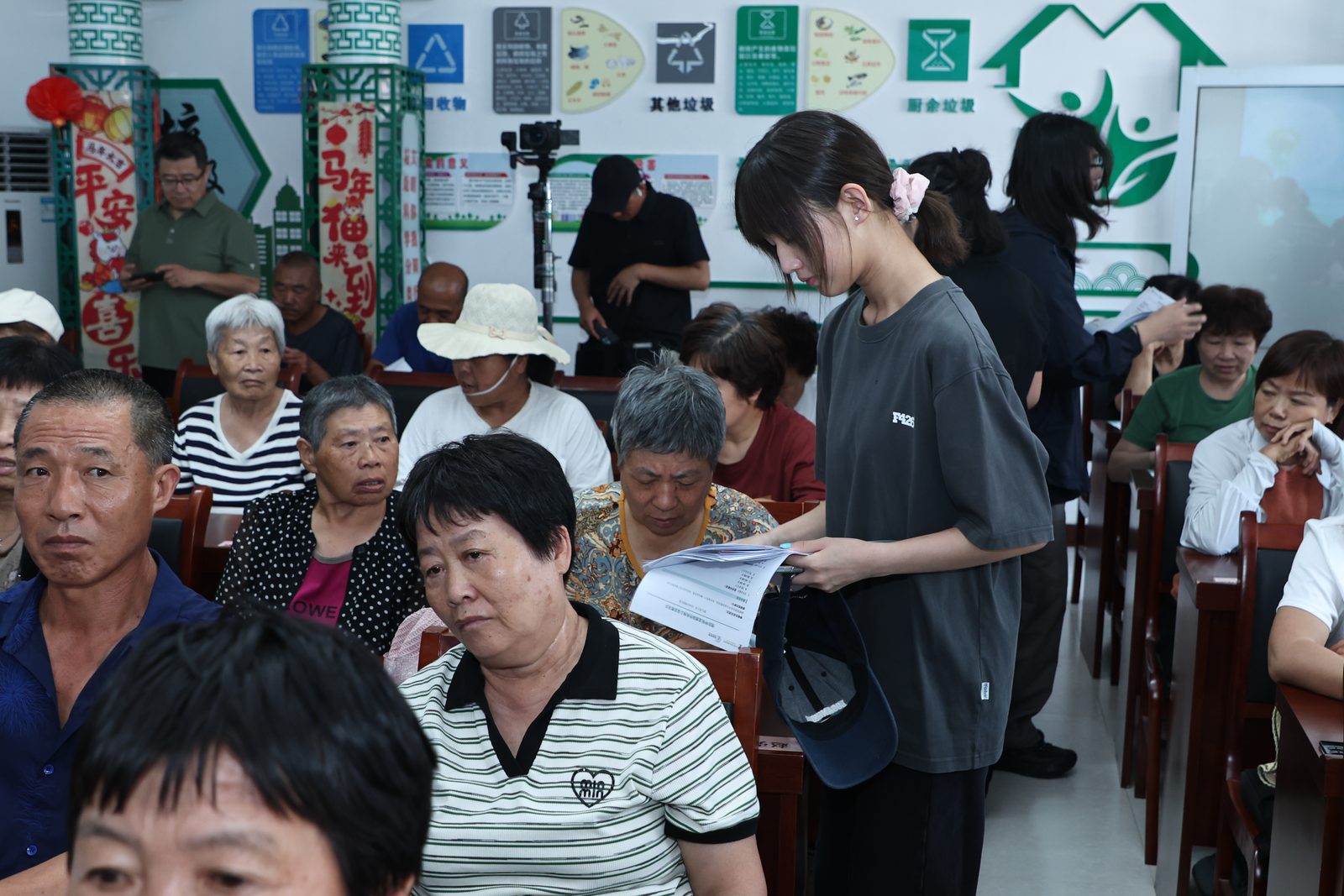 Volunteers interacting with participants during the Beijing activity
